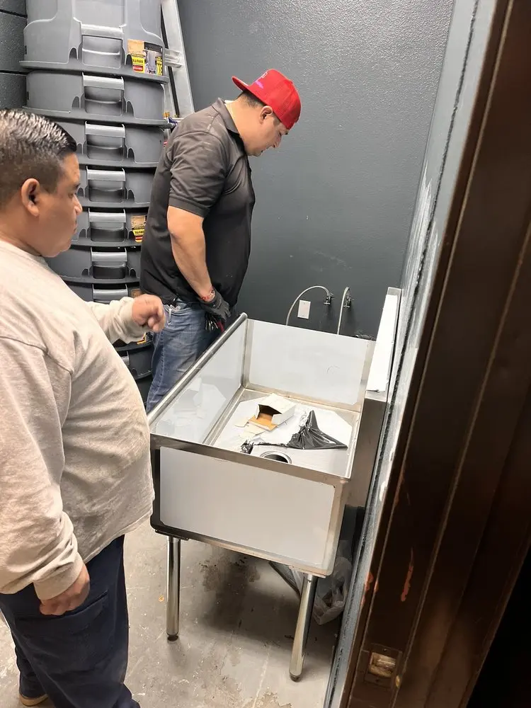 Commercial plumbing and sink installation in Wantage